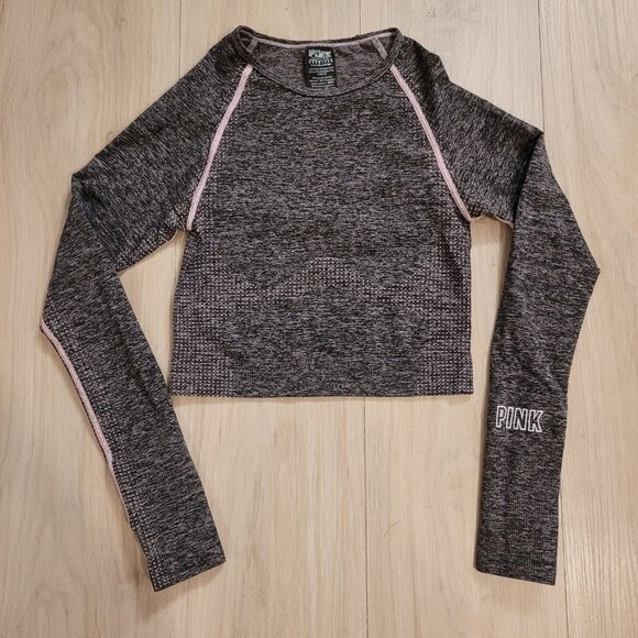 PINK | Victoria's Secret Seamless Long Sleeve Workout Crop Top | Sz. S - Picture 2 of 7